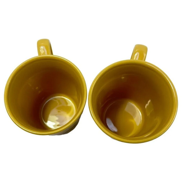 TenderFlake Mugs Lot 2 Gold Yellow Pastry Baking Lard Canada Coffee - Picture 4 of 7